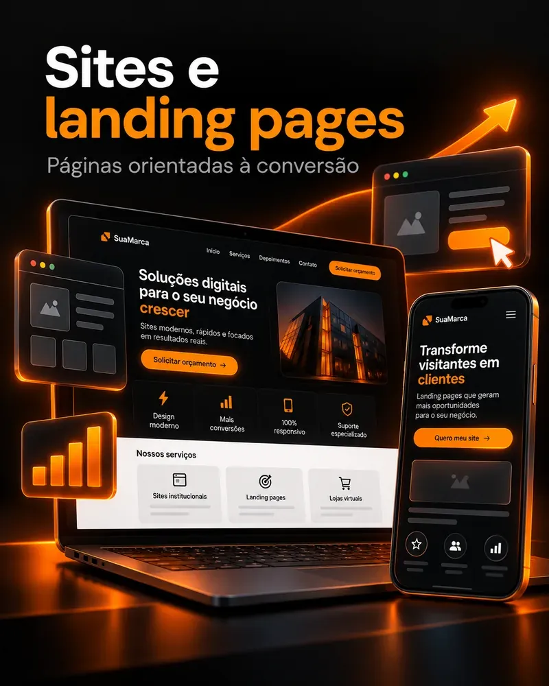 Sites e landing pages — páginas orientadas à conversão